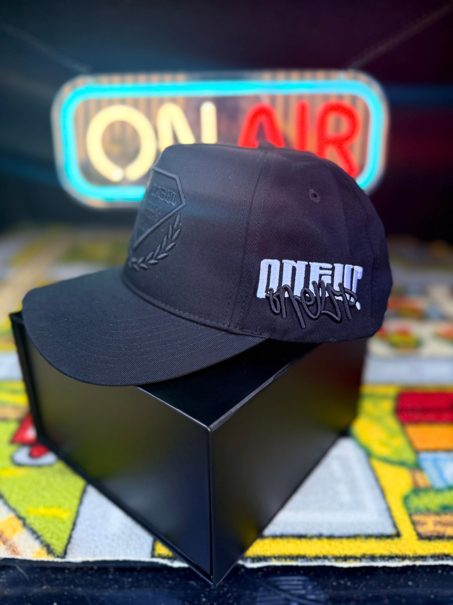 Black/White OneUp Baseball Cap