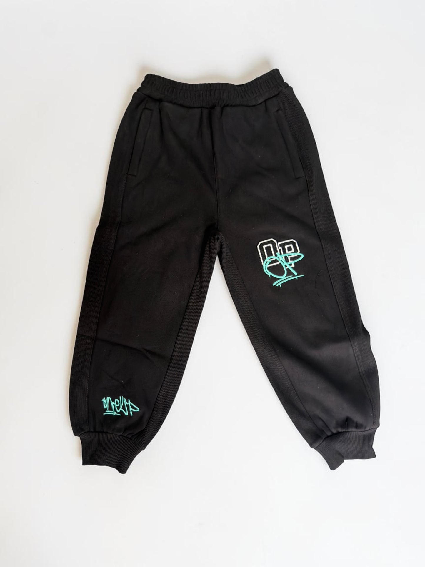 Teal OP Kids Cuffed Trackpants