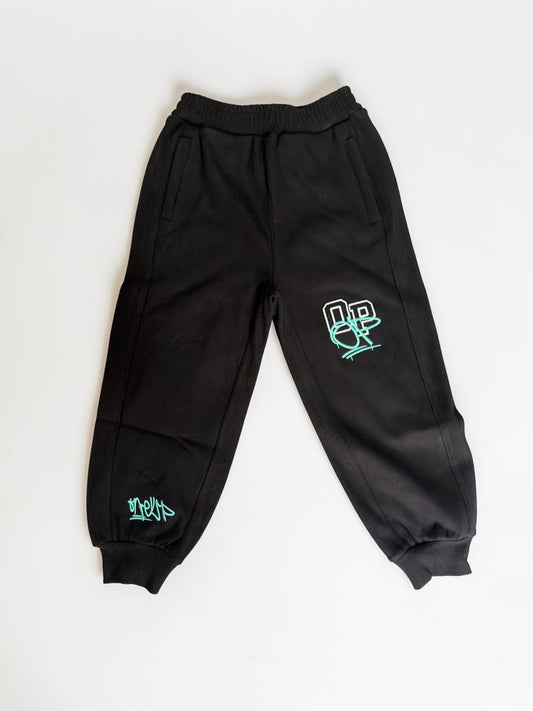 Teal OP Kids Cuffed Trackpants