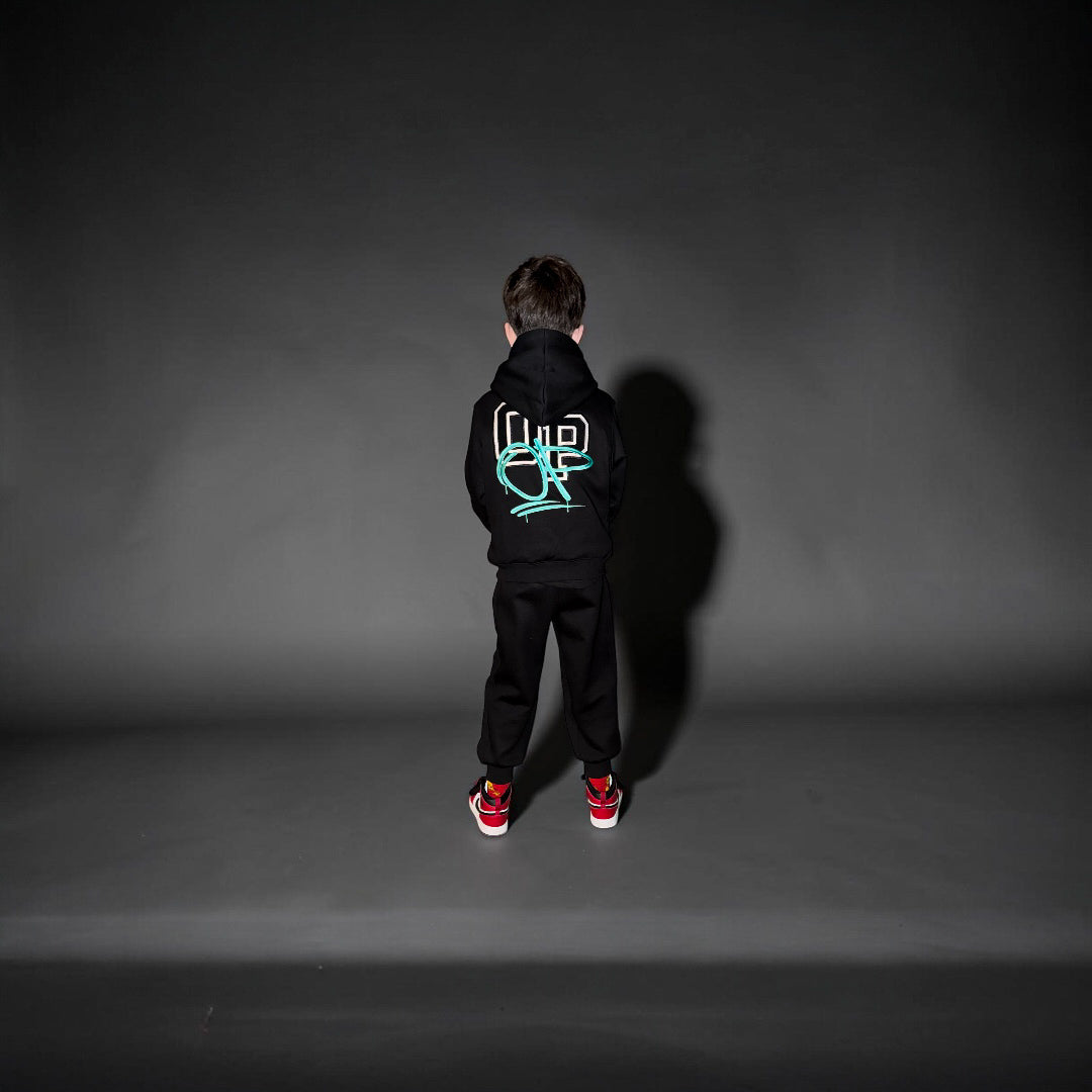 Teal OP Kids Cuffed Trackpants