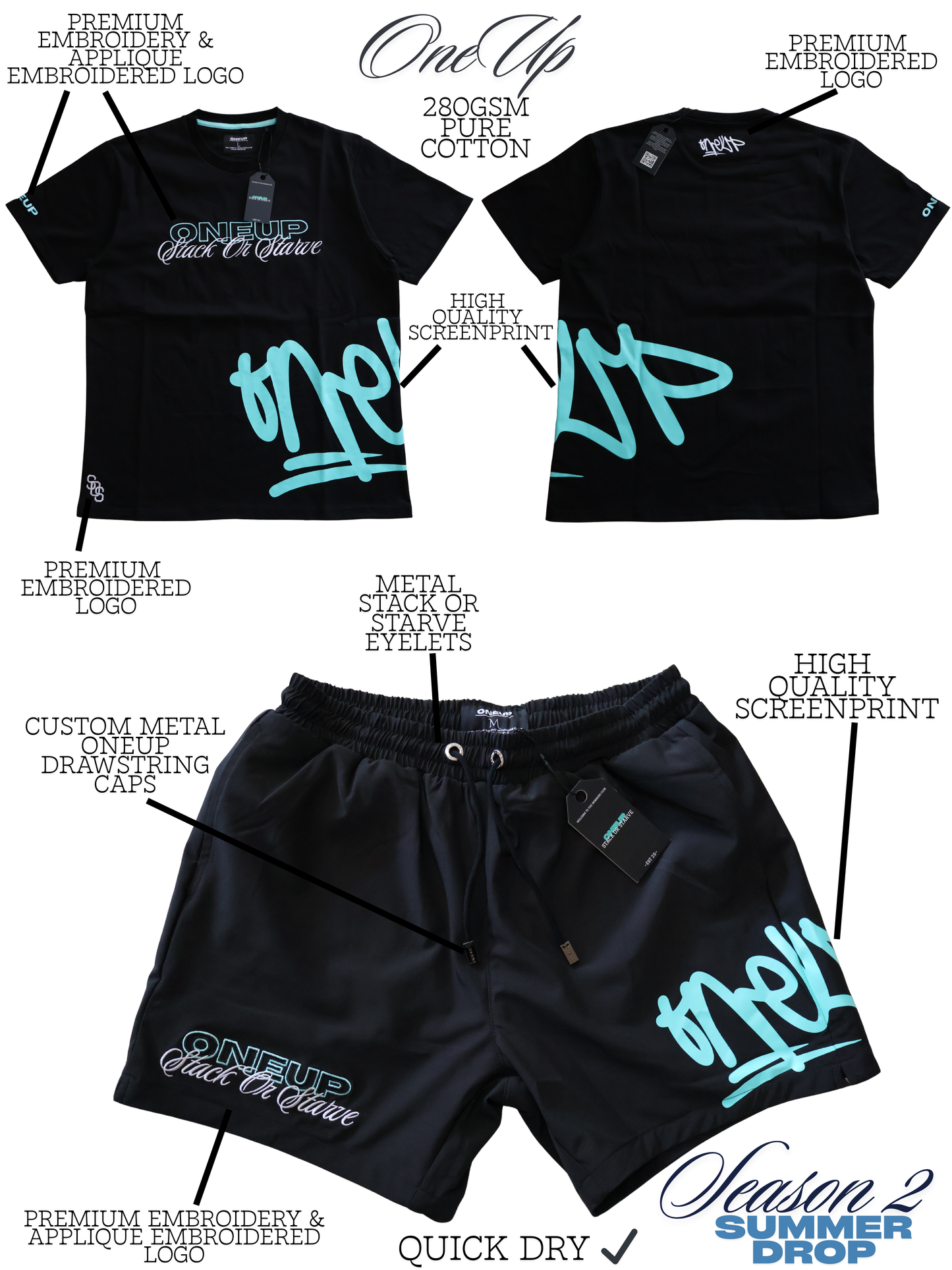 Quick Dry Teal Shorts